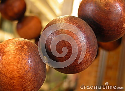 Wooden balls Stock Photo