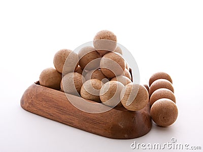 Wooden Balls triangle Stock Photo