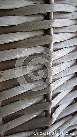 wooden bamboo structure in light Stock Photo