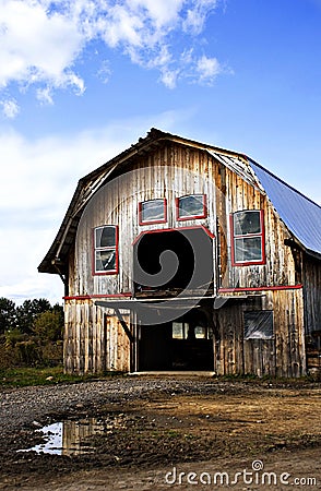 Wooden Barn Stock Photo