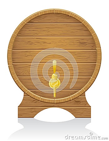 Wooden barrel vector illustration Vector Illustration