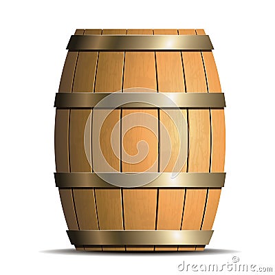 Wooden barrel vector Vector Illustration