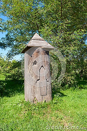 Wooden beehive Stock Photo