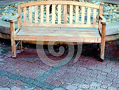 Wooden Bench Stock Photo