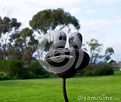 Wooden Bird Stock Photo