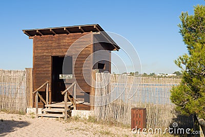 Birdwatching hideout Stock Photo