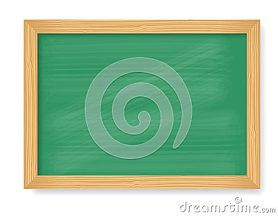 Wooden blackboard isolated background Vector Illustration