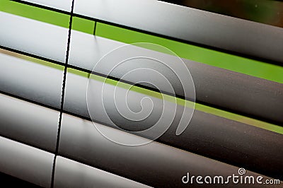 Wooden blinds Stock Photo