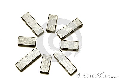 Wooden blocks crosshair Stock Photo