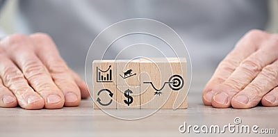 Concept of rebound Stock Photo