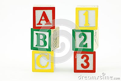 Wooden Blocks upright Stock Photo