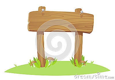Wooden board Vector Illustration