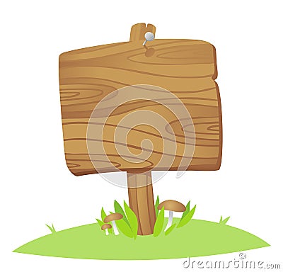 Wooden board Vector Illustration