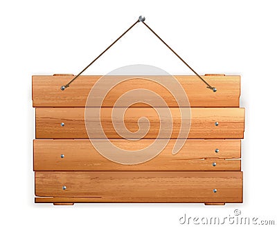 Wooden board Vector Illustration