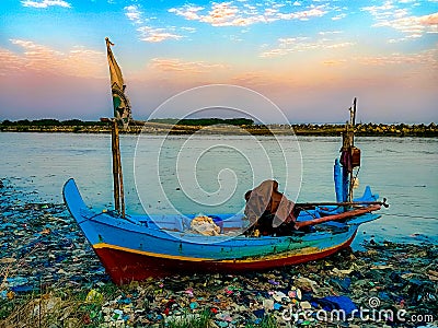 Wooden boat tradisional on baro beach Stock Photo
