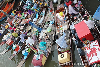 Amphawa floating market Editorial Stock Photo