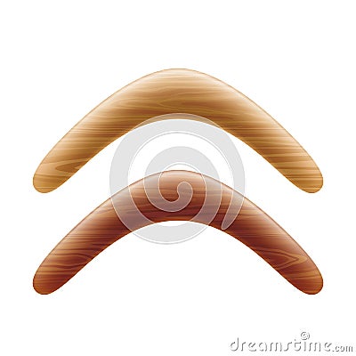 Wooden boomerang Vector Illustration