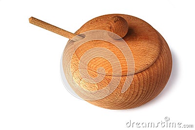 Wooden bowl Stock Photo