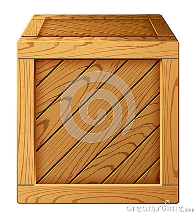 Wooden box Vector Illustration