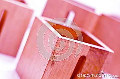 Wooden boxes Stock Photo