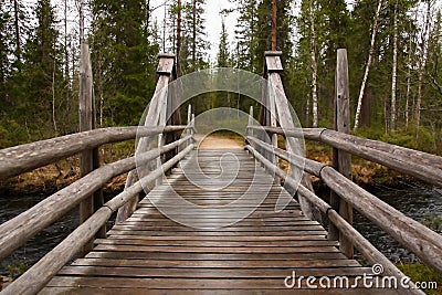 Wooden bridge Stock Photo