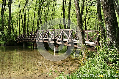 Wooden bridge Stock Photo