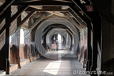 Wooden bridge Editorial Stock Photo