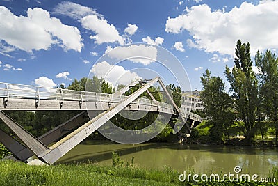 Wooden bridge Editorial Stock Photo