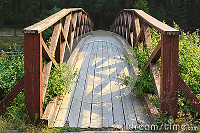 Wooden bridge Stock Photo