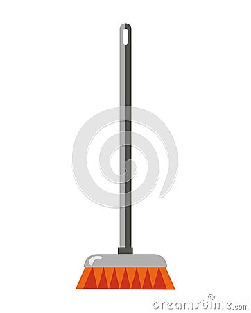 wooden broom illustration Vector Illustration