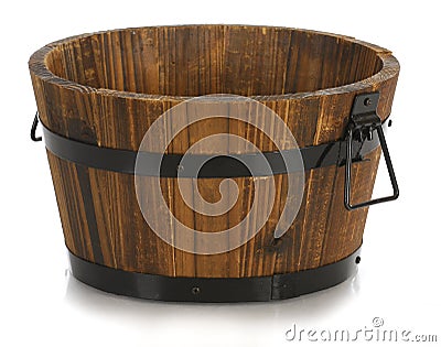 Wooden bucket Stock Photo