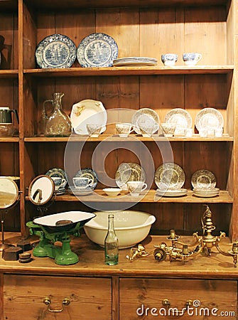 Wooden cabinet Stock Photo