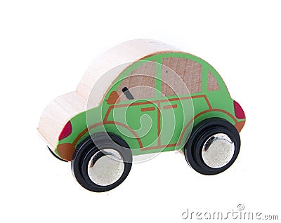 Wooden cars toys Stock Photo