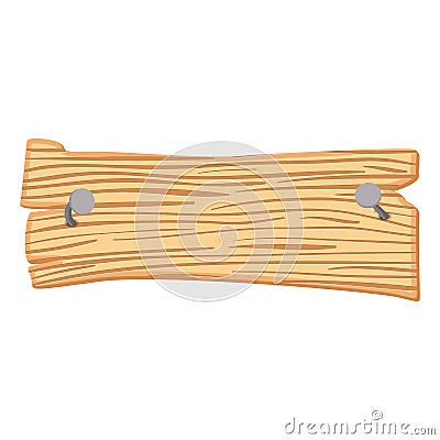 Wooden cartoon sign Vector Illustration