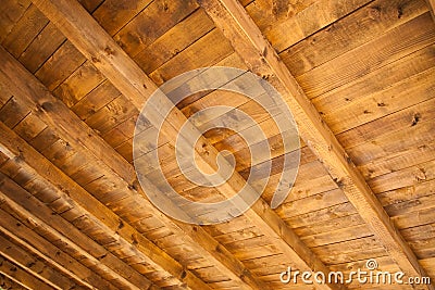 Wooden ceiling Stock Photo