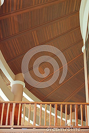 Wooden ceiling Stock Photo