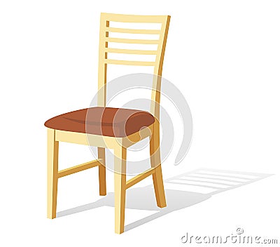 Wooden chair Vector Illustration