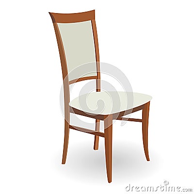 Wooden chair Vector Illustration