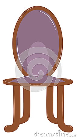 Wooden chair Vector Illustration