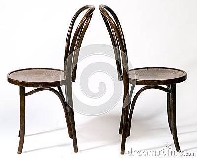 Wooden chairs Stock Photo