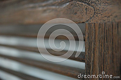 Wooden chairs blur background brown color old furniture classic nobody Stock Photo