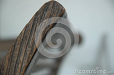 Wooden chairs blur background brown color old furniture classic nobody Stock Photo