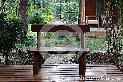 Wooden Chairs Empty Spaces Vintage Style Wooden Chairs Set Home Beautiful Wooden Furniture Stock Photo