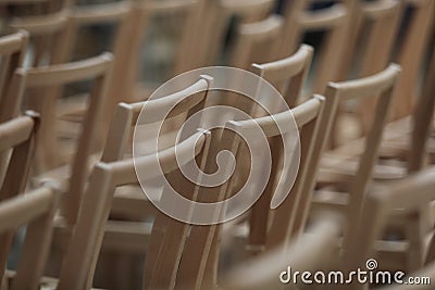 Wooden chairs Stock Photo