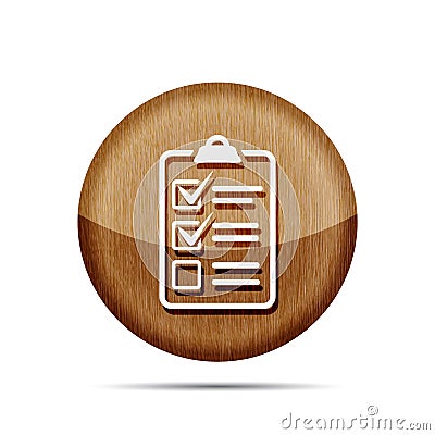wooden check list icon Vector Illustration