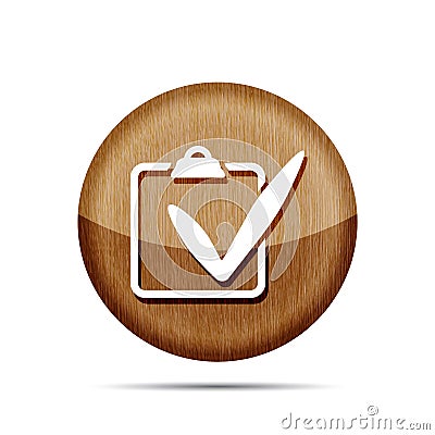 wooden check list icon Vector Illustration