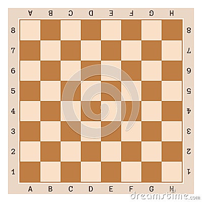 Wooden chess board Vector Illustration