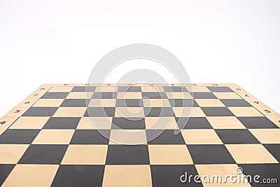 Wooden chess board Stock Photo