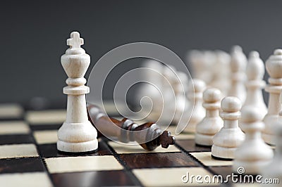 Wooden chess piece Stock Photo