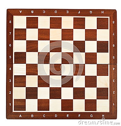 Wooden chessboard Stock Photo